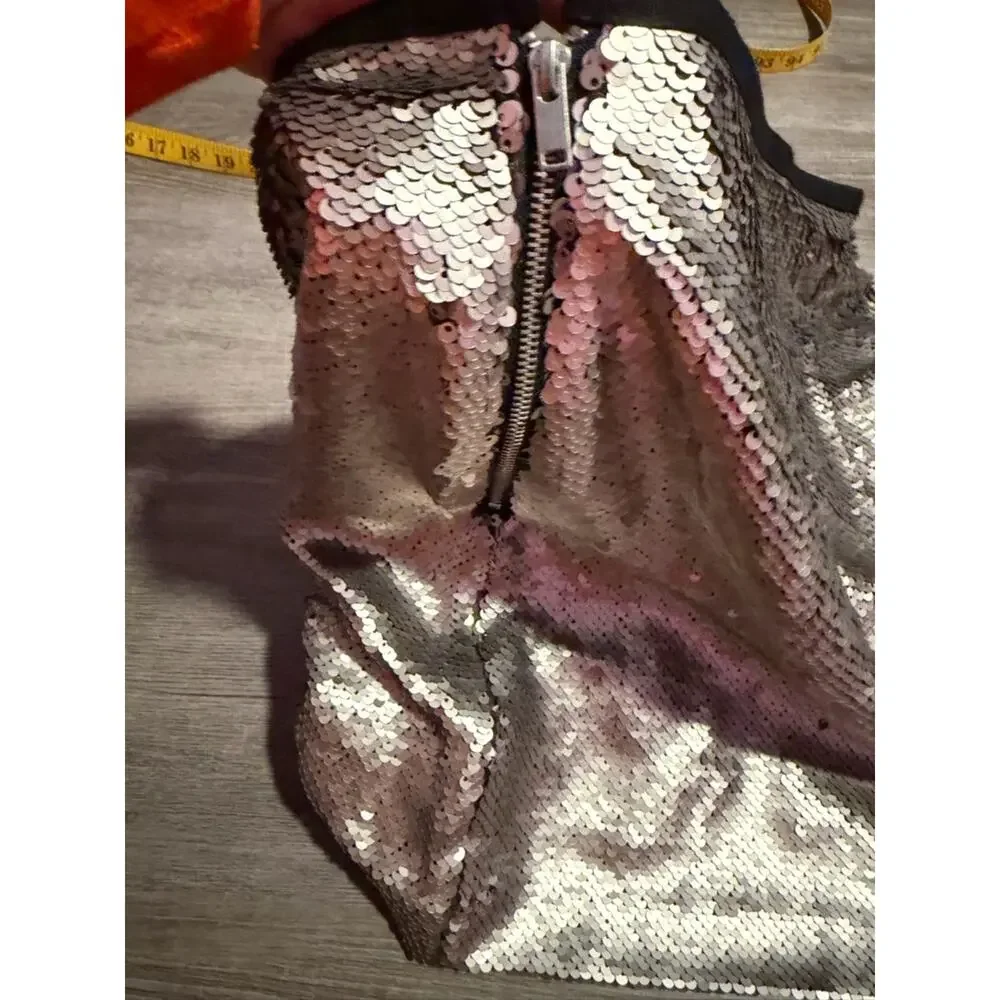 NEW Zara Sequin Mini Skirt Size Medium - Picture 5 of 8